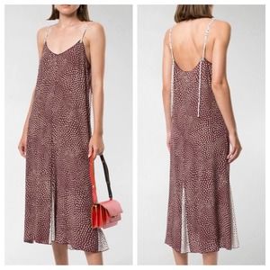 rag & bone - dirdre tank midi dress slip scoop neck tie straps polka dot print